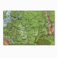 Map Earth World Russia Europe Postcards 5  X 7  (pkg Of 10) by Bangk1t