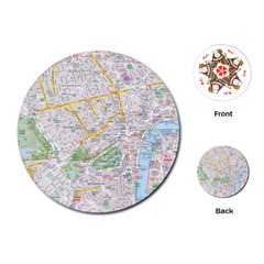 London City Map Playing Cards Single Design (round) by Bedest