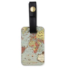 Vintage Old Antique World Map Luggage Tag (one Side) by Bedest