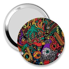 Cute Cartoon Doodle 3  Handbag Mirrors by Bedest