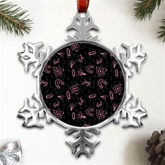 Background Graphic Wallpaper Decor Backdrop Design Metal Small Snowflake Ornament by Ravend