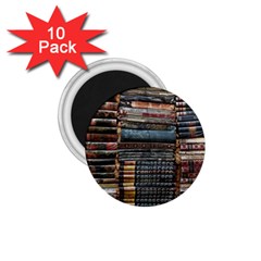 Pile Of Books Photo Of Assorted Book Lot Backyard Antique Store 1 75  Magnets (10 Pack)  by Ravend