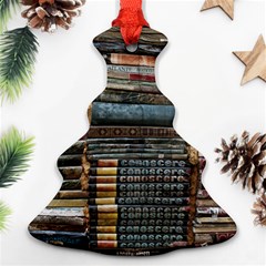Pile Of Books Photo Of Assorted Book Lot Backyard Antique Store Ornament (christmas Tree)  by Ravend