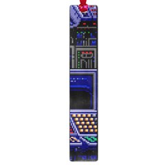 Blue Computer Monitor With Chair Game Digital Art Large Book Marks by Bedest