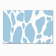 Cow Print, Aesthetic, Y, Blue, Baby Blue, Pattern, Simple Postcards 5  X 7  (pkg Of 10) by nateshop