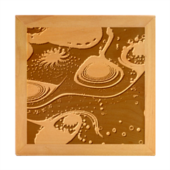 Psychedelic Trippy Abstract 3d Digital Art Wood Photo Frame Cube by Bedest