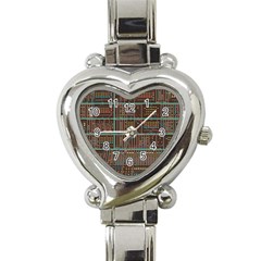 Digital Art Moog Music Synthesizer Vintage Heart Italian Charm Watch by Bedest