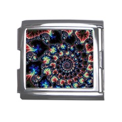 Psychedelic Colorful Abstract Trippy Fractal Mega Link Italian Charm (18mm) by Bedest
