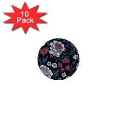 Flower Pattern 1  Mini Buttons (10 Pack)  by Bedest