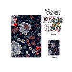 Flower Pattern Playing Cards 54 Designs (Mini) Front - Heart7