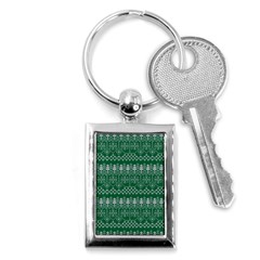 Christmas Knit Digital Key Chain (rectangle) by Mariart