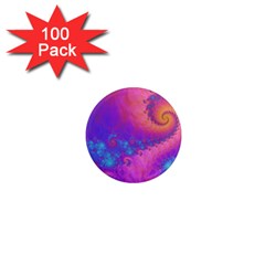 Fractal Art Artwork Magical Purple 1  Mini Magnets (100 Pack)  by Proyonanggan