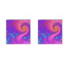 Fractal Art Artwork Magical Purple Cufflinks (square) by Proyonanggan