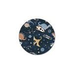 Space Theme Art Pattern Design Wallpaper Golf Ball Marker Front