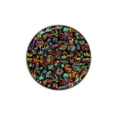 Multicolored Doodle Abstract Colorful Multi Colored Hat Clip Ball Marker (4 Pack) by Grandong