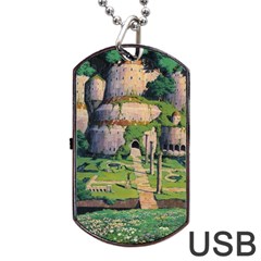 Painting Scenery Dog Tag Usb Flash (two Sides) by Sarkoni