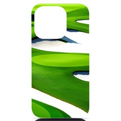 Golf Course Par Green Iphone 14 Pro Black Uv Print Case by Sarkoni