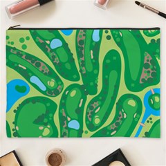 Golf Course Par Golf Course Green Cosmetic Bag (xxxl) by Sarkoni