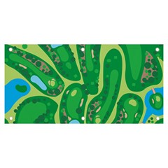 Golf Course Par Golf Course Green Banner And Sign 6  X 3  by Sarkoni