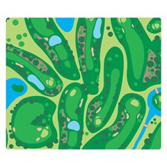 Golf Course Par Golf Course Green Premium Plush Fleece Blanket (small) by Sarkoni