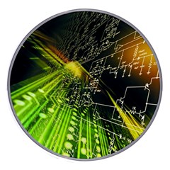 Machine Technology Circuit Electronic Computer Technics Detail Psychedelic Abstract Pattern Wireless Fast Charger(white) by Sarkoni