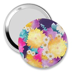 Watercolors Flowers 3  Handbag Mirrors by LalyLauraFLM