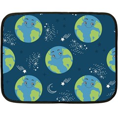 Seamless Pattern Cartoon Earth Planet Fleece Blanket (mini) by Grandong