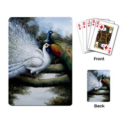 Canvas Oil Painting Two Peacock Playing Cards Single Design (rectangle) by Grandong