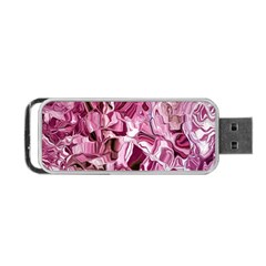 Rosa Antico Smudged Portable Usb Flash (two Sides) by kaleidomarblingart