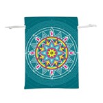 Abstract Digital Artwork Lightweight Drawstring Pouch (M) Front