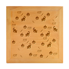 Cat Halloween Pattern Wood Photo Frame Cube by Ndabl3x