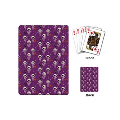 Skull Halloween Pattern Playing Cards Single Design (mini) by Ndabl3x
