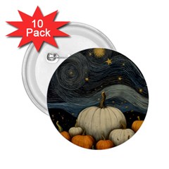 Pumpkin Halloween 2 25  Buttons (10 Pack)  by Ndabl3x