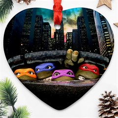 Teenage Mutant Ninja Turtles Leonardo Raphael Michelangelo Donatello Ornament (heart) by Sarkoni