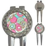Donut Pattern Texture Colorful Sweet 3-in-1 Golf Divots Front
