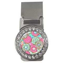 Donut Pattern Texture Colorful Sweet Money Clips (cz)  by Grandong