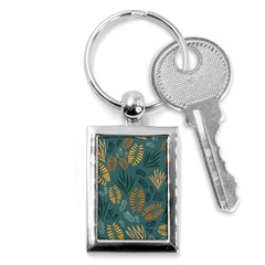 Leaves Pattern Texture Plant Key Chain (rectangle) by Grandong