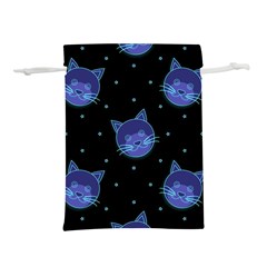 Vector Illustration Of Cat Animal Face Pattern Lightweight Drawstring Pouch (l) by Ndabl3x