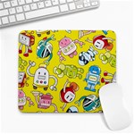 Robot Pattern Large Mousepad Front