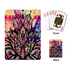 Aztec Flower Galaxy Playing Cards Single Design (rectangle) by nateshop