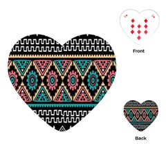 Aztec Wallpaper Playing Cards Single Design (heart) by nateshop