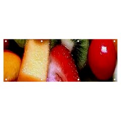 Fruits, Food, Green, Red, Strawberry, Yellow Banner And Sign 8  X 3  by nateshop