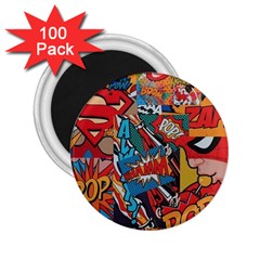 Comic Cartoon Pattern 2 25  Magnets (100 Pack)  by pakminggu