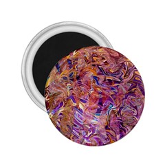 Ochre On Fuchsia Blend 2 25  Magnets by kaleidomarblingart