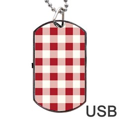 Gingham - 4096x4096px - 300dpi14 Dog Tag Usb Flash (two Sides) by EvgeniaEsenina