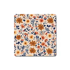 Boho Flowers Seamless Patternn Square Magnet by Jack14