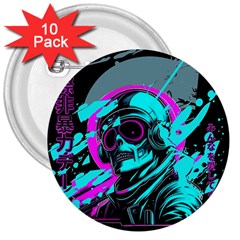 Aesthetic Art  3  Buttons (10 Pack)  by Internationalstore