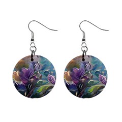 Abstract Blossoms  Mini Button Earrings by Internationalstore