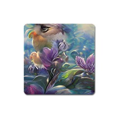 Abstract Blossoms  Square Magnet by Internationalstore