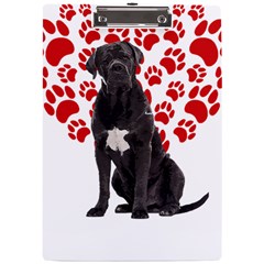Cane Corso Gifts T- Shirt Cool Cane Corso Valentine Heart Paw Cane Corso Dog Lover Valentine Costume Yoga Reflexion Pose T- Shirtyoga Reflexion Pose T- Shirt A4 Acrylic Clipboard by hizuto